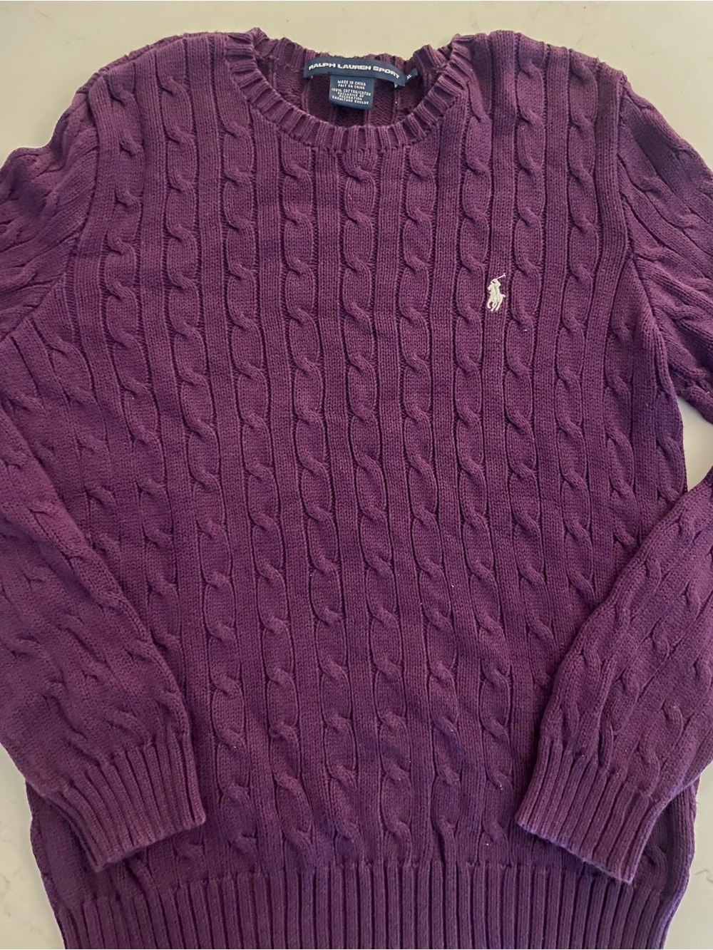 Ralph Lauren Cable Knit Crewneck Sweater